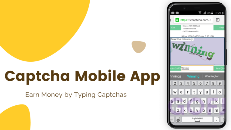 captcha typing jobs using mobile phone